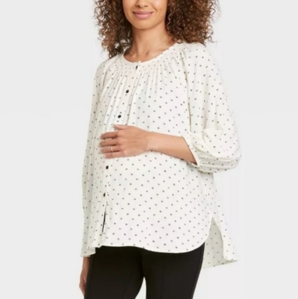 the nines by hatch maternity blouse